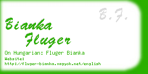 bianka fluger business card